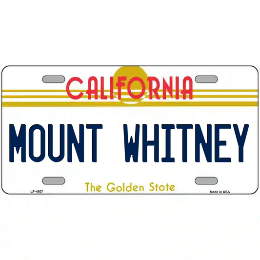 Mount Whitney California Metal Sign