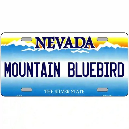 Mountain Bluebird Nevada Metal Sign