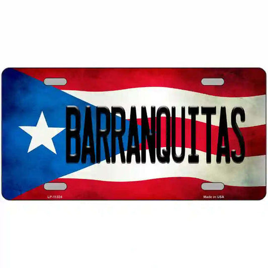 Barranquitas Puerto Rico Flag Metal Sign