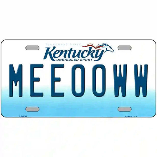 Meeooww Kentucky Metal Sign