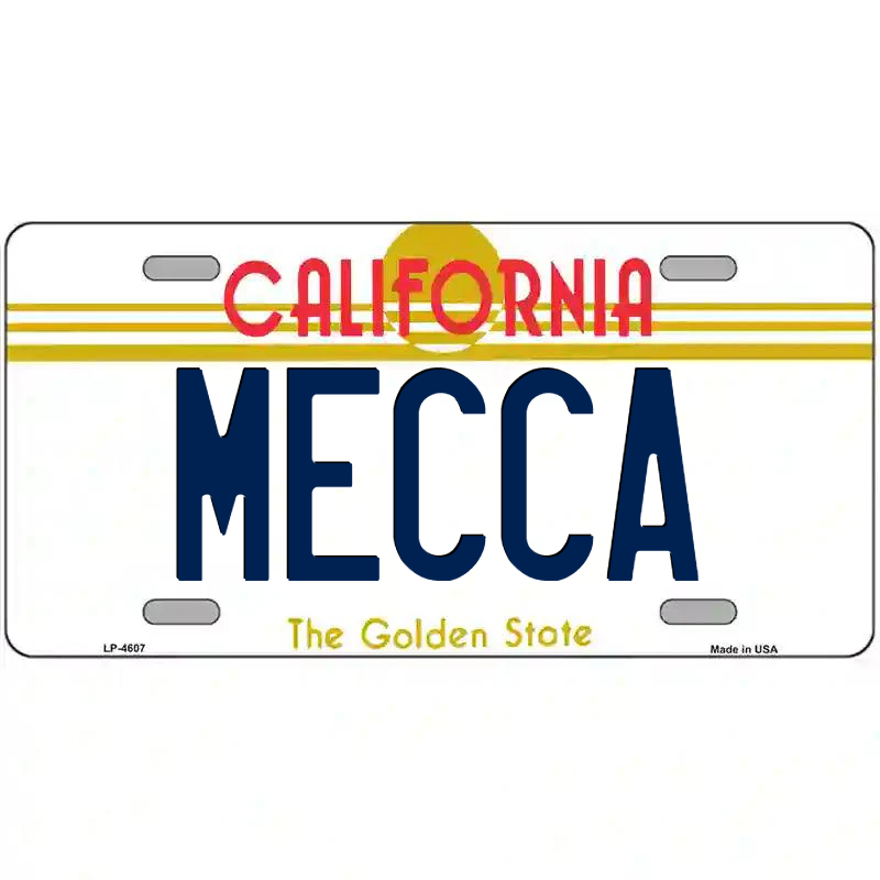 Mecca California Metal Sign