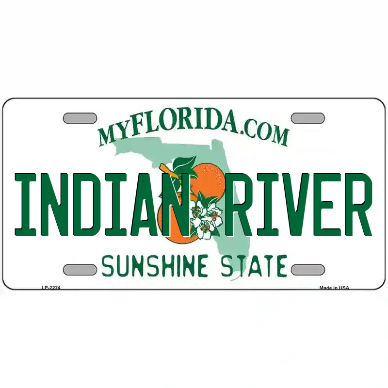 Inidan River Florida Metal Sign