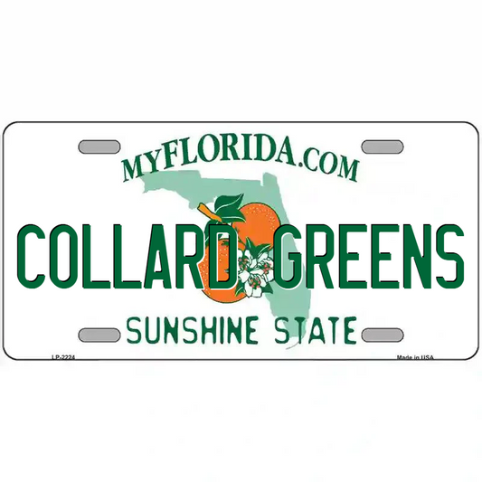 Collard Greens Florida Metal Sign