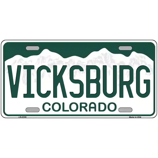Vicksburg Colorado Metal Sign