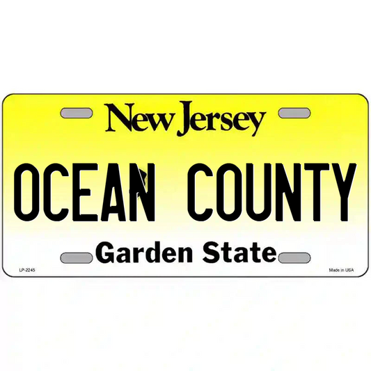 Ocean County New Jersey Metal Sign