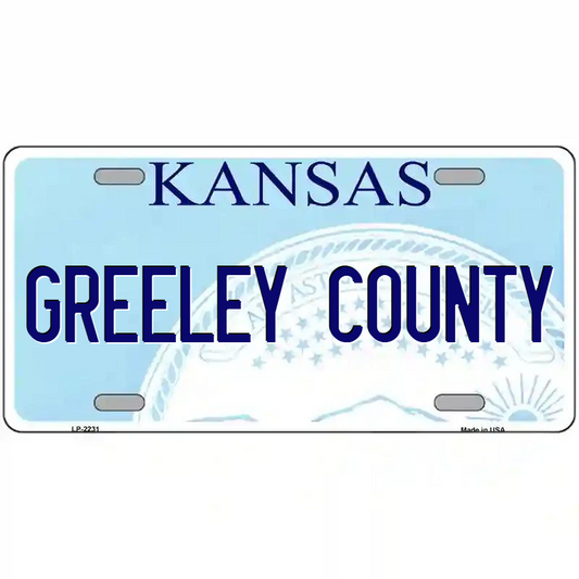 Greeley County Kansas Metal Sign
