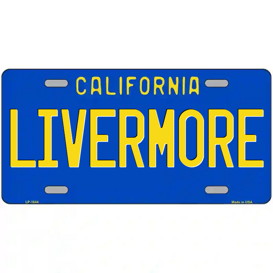 Livermore California Blue Metal Sign