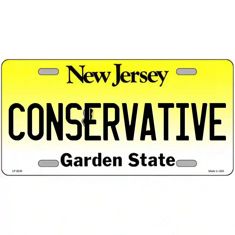 Conservative New Jersey Metal Sign