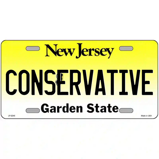Conservative New Jersey Metal Sign