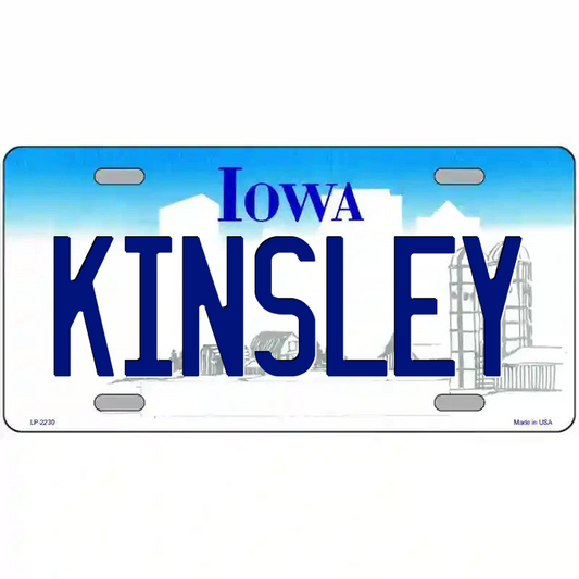 Kinsley Iowa Metal Sign