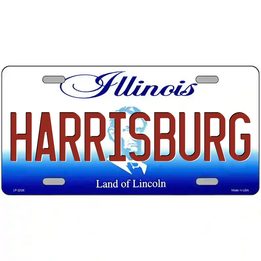 Harrisburg Illinois Metal Sign