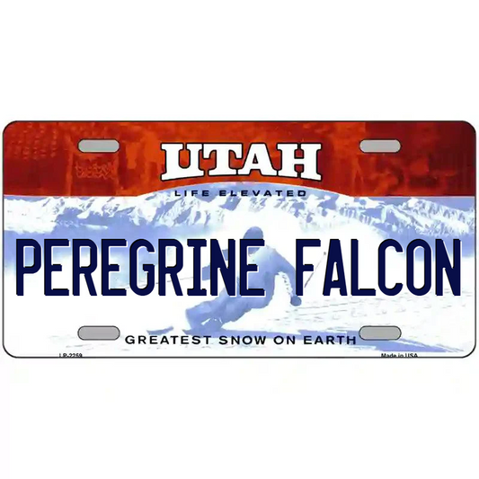 Peregrine Falcon Utah Metal Sign
