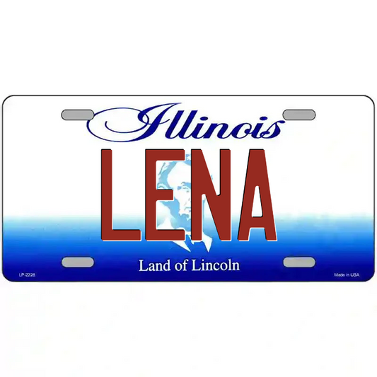 Lena Illinois Metal Sign