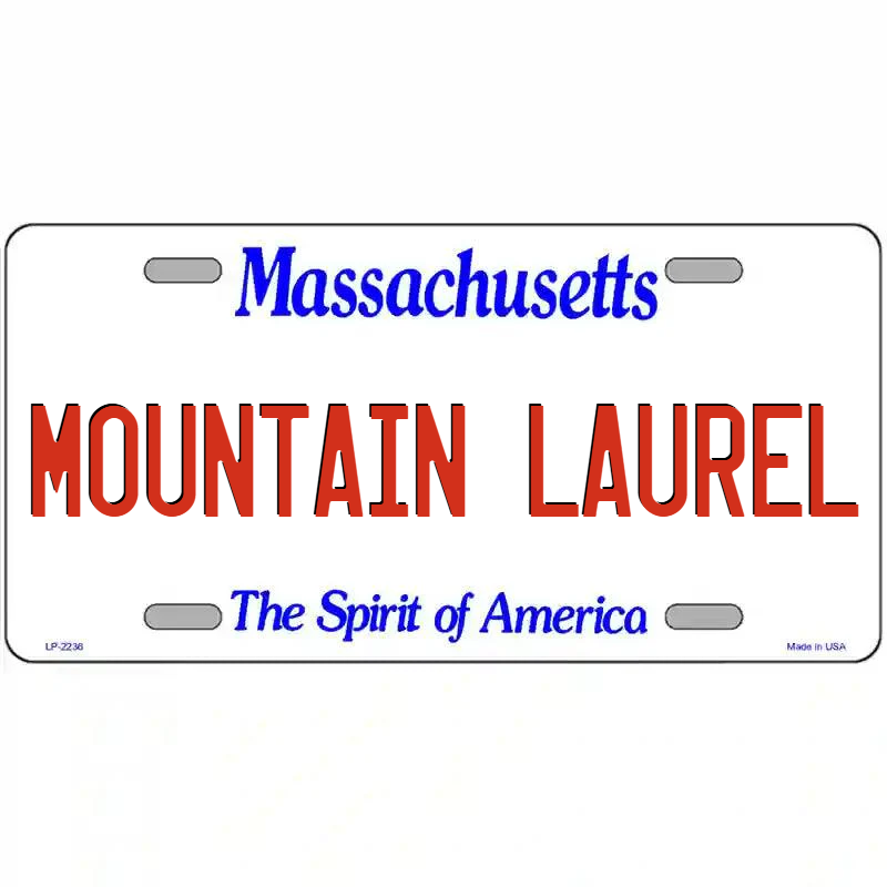 Mountain Laurel Massachusetts Metal Sign