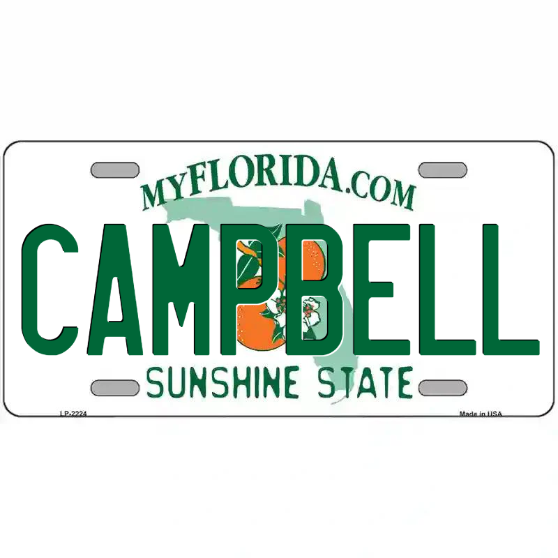 Campbell Florida Metal Sign