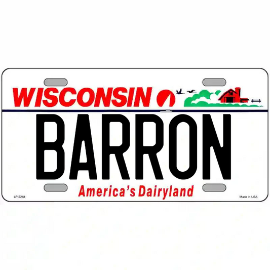 Barron Wisconsin Metal Sign