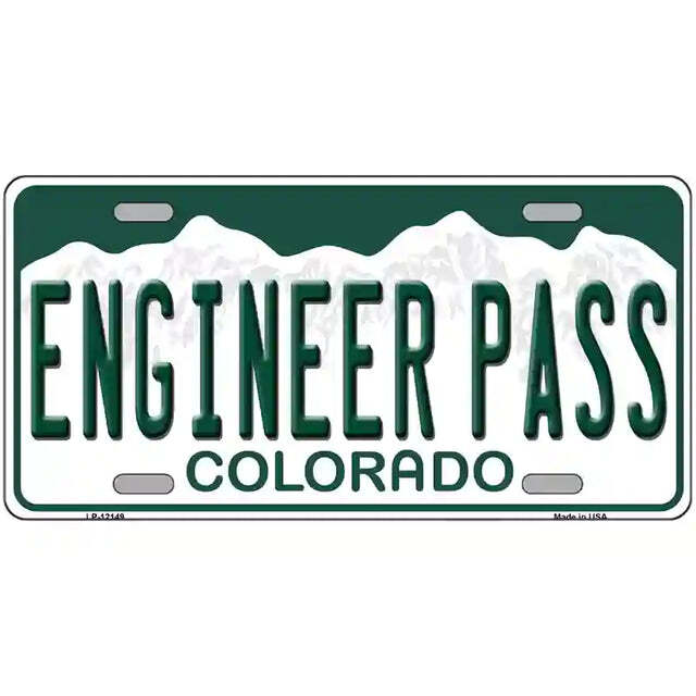 Engineer Pass Colorado Metal Sign