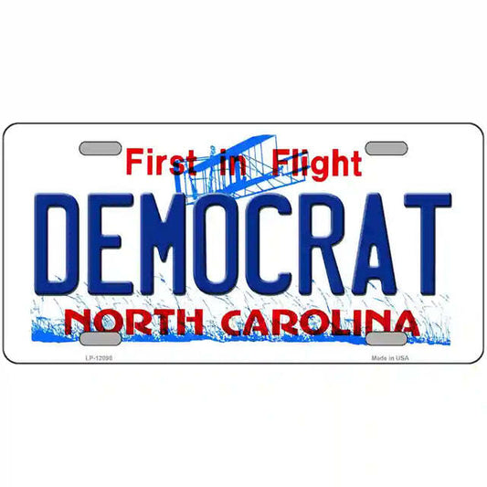 Democrat North Carolina Metal Sign