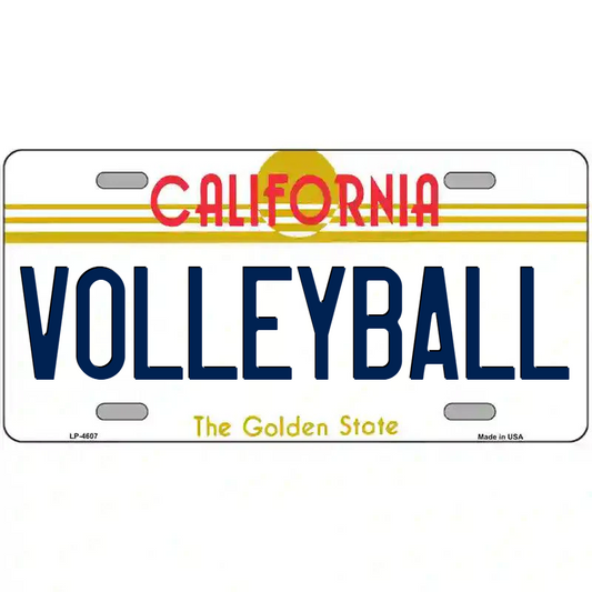 Volleyball California Metal Sign