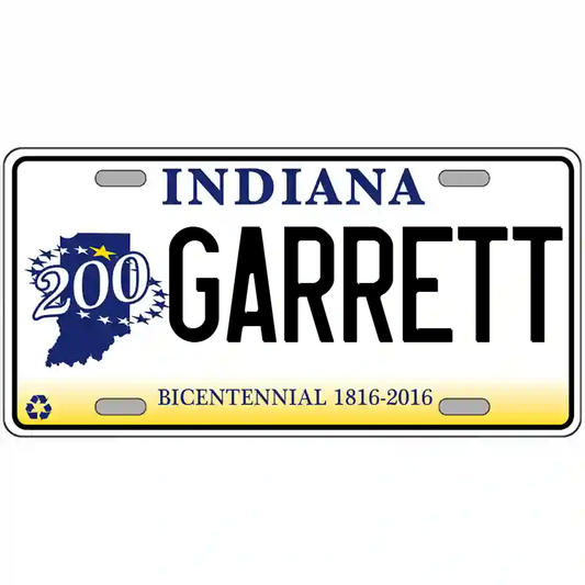 Garrett Indiana Bicentennial Metal Sign