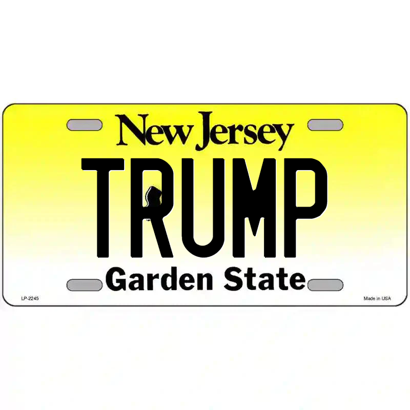 Trump New Jersey Metal Sign