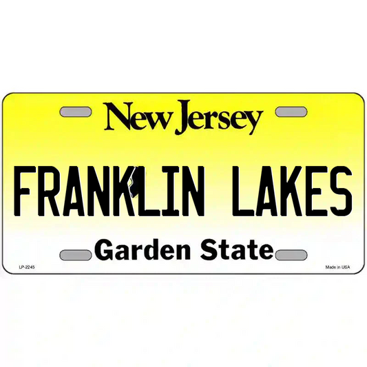 Franklin Lakes New Jersey Metal Sign