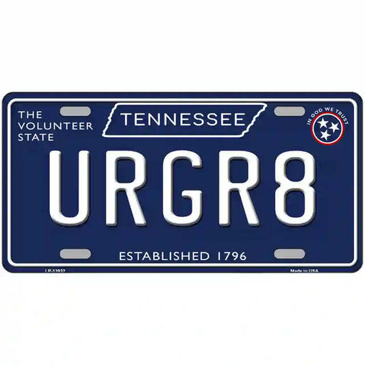 URGR8 Tennessee Blue Metal Sign