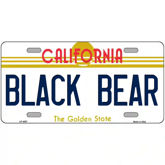 Black Bear California Metal Sign
