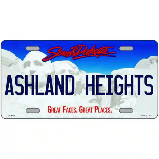Ashland Heights South Dakota Metal Sign