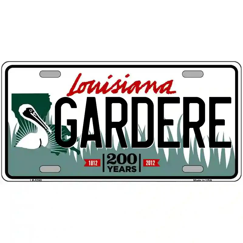 Gardere Louisiana Metal Sign