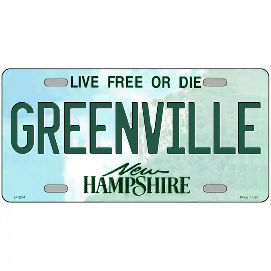 Greenville New Hampshire Metal Sign