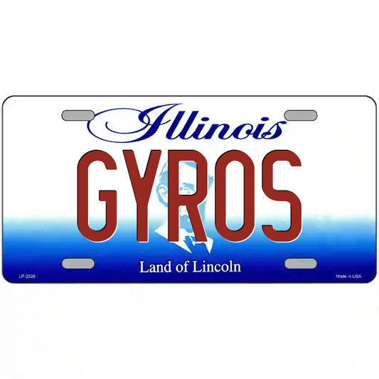 Gyros Illinois Metal Sign