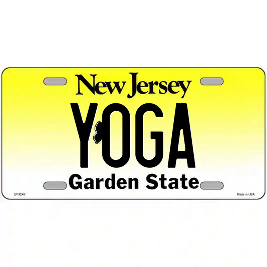 Yoga New Jersey Metal Sign