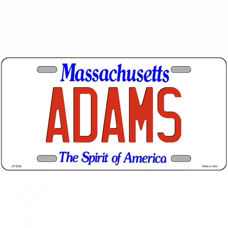 Adams Massachusetts Metal Sign