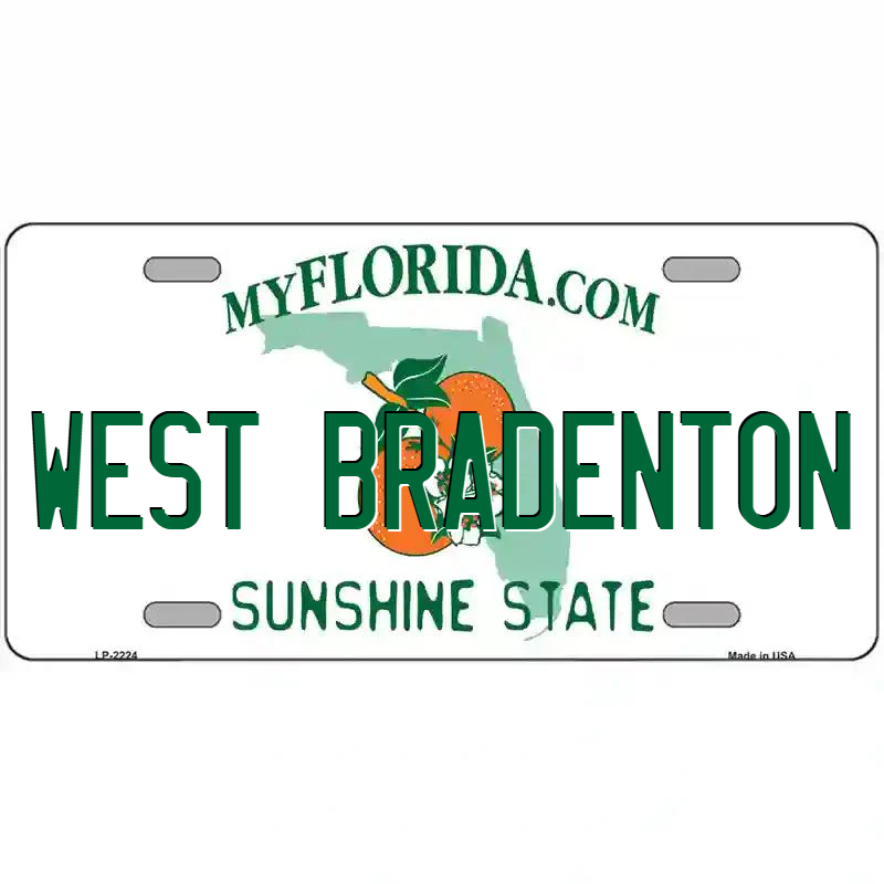 West Bradenton Florida Metal Sign