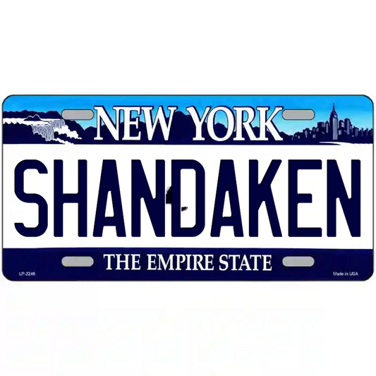 Shandaken New York Blue Metal Sign