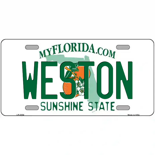 Weston Florida Metal Sign