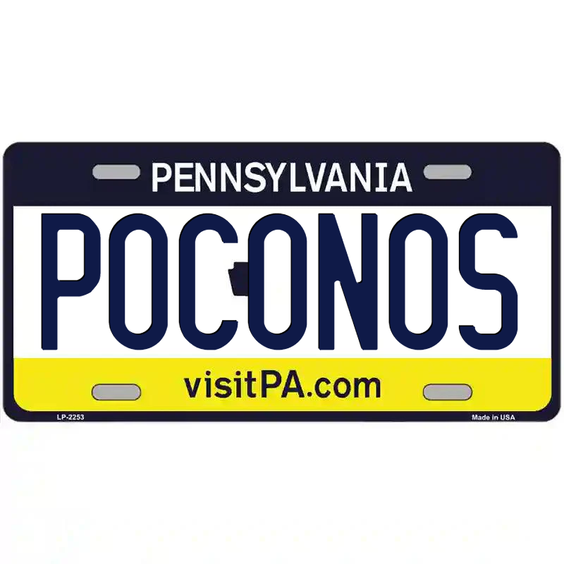Poconos Pennsylvania Metal Sign
