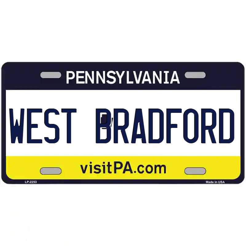 West Bradford Pennsylvania Metal Sign