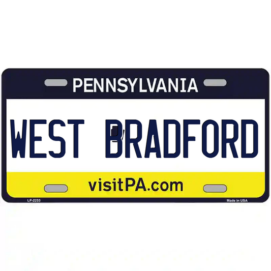 West Bradford Pennsylvania Metal Sign