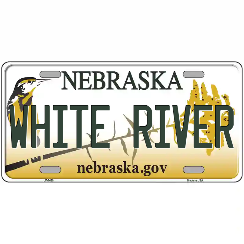 White River Nebraska Metal Sign