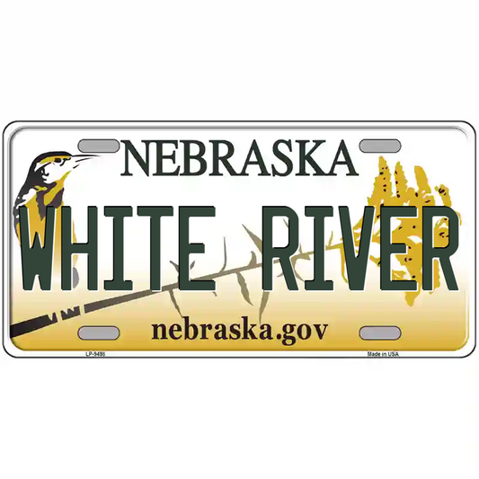 White River Nebraska Metal Sign