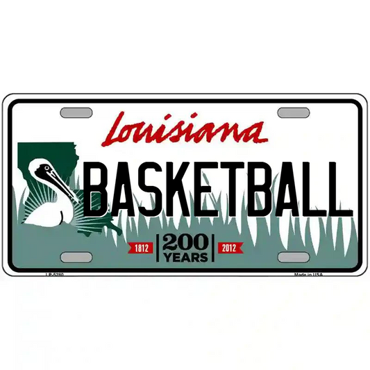 Basketball Louisiana Metal Sign