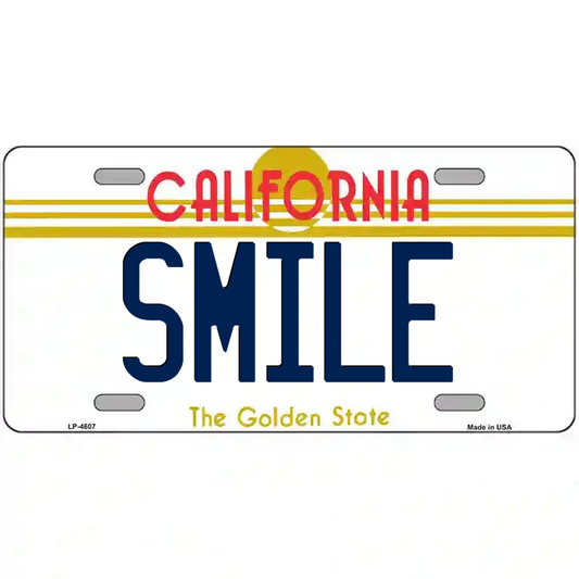 Smile California Metal Sign