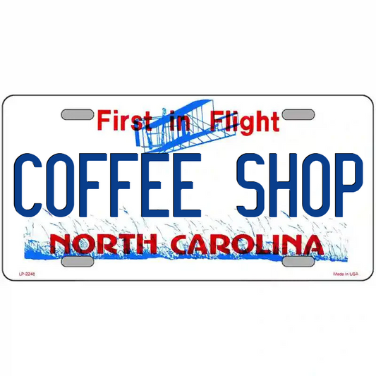Coffee Shop North Carolina Metal Sign