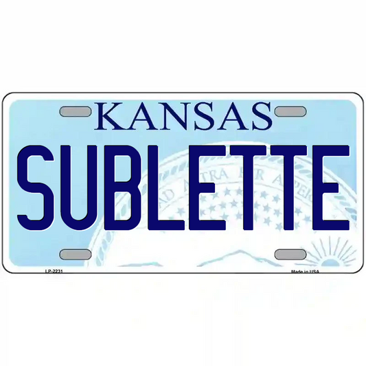 Sublette Kansas Metal Sign