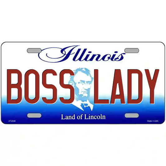 Boss Lady Illinois Metal Sign