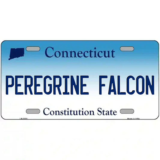 Peregrine Falcon Connecticut Metal Sign