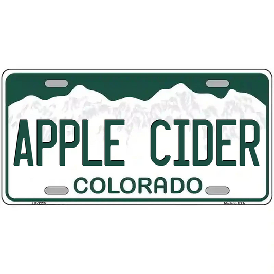 Apple Cider Colorado Metal Sign