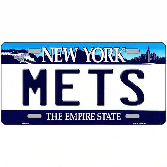 Mets New York Blue Metal Sign